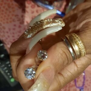 GENUINE SOLID 14K YELLOW GOLD CZ DIAMONELLE 💎 OVER STERLING SILVER 4CTTW STUD